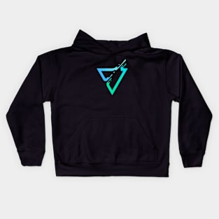 Liquid triangle Kids Hoodie